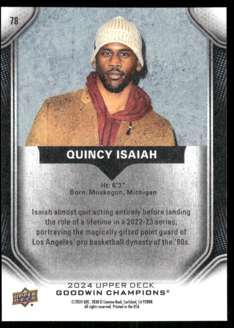 2024 Upper Deck Goodwin Champions Isaiah Quincy #78 Actor