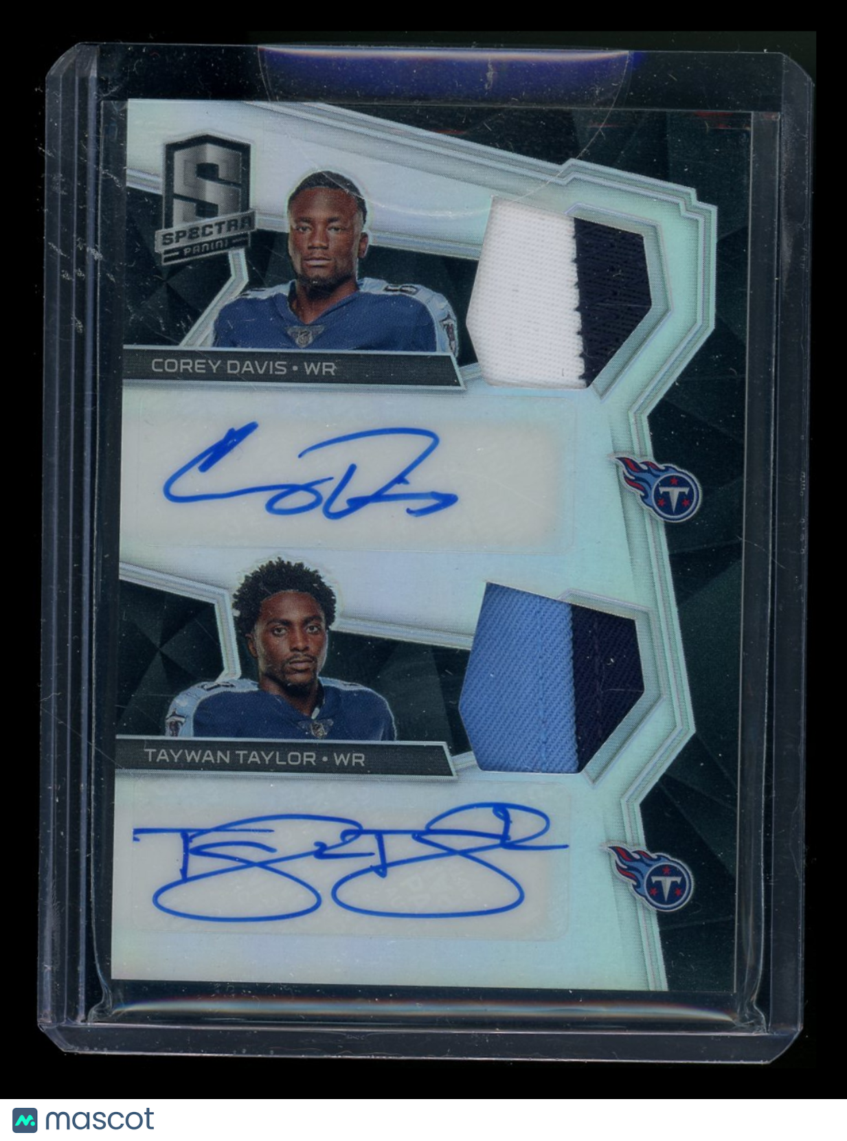 2017 Panini Spectra Prizm Corey Davis Taywan Taylor #RDPA-TT Auto 07/25 Patch