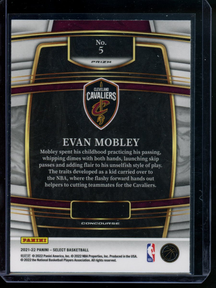 2021-22 Panini Select Evan Mobley #5 Orange Flash Basketball