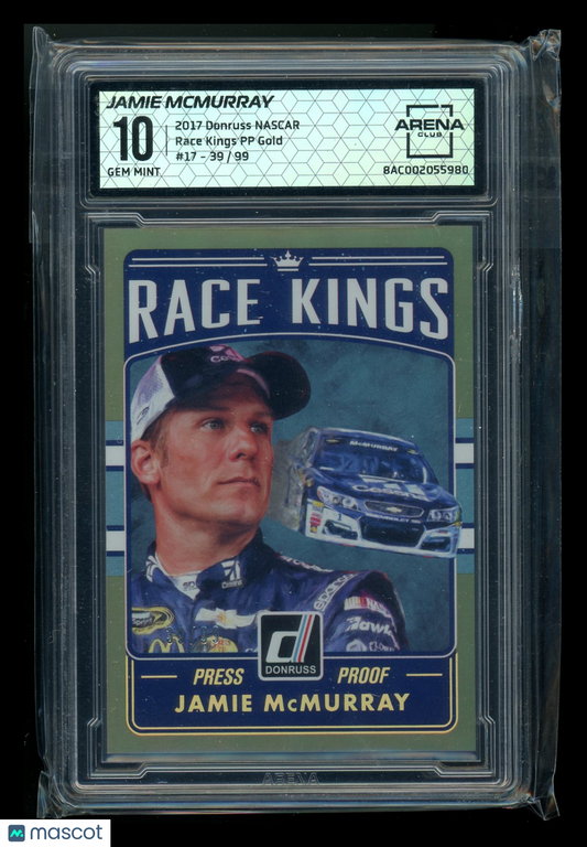 2017 Donruss NASCAR Race Kings Press Proof Gold Jamie McMurray RK-17 39/99 AC 10