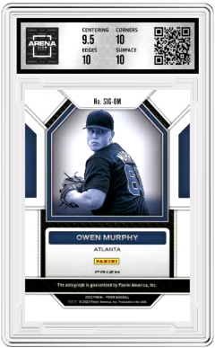 2023 Panini Prizm Owen Murphy #SIG-KM Green Auto Baseball Arena Club 10