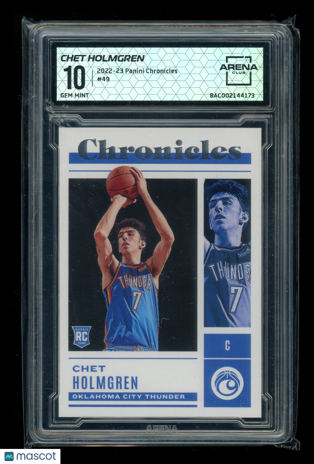 2022-23 Panini Chronicles Chet Holmgren #49 RC Basketball Arena Club 10