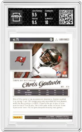 2023 Panini Luminance Chris Godwin #75 Football Arena Club 9.5