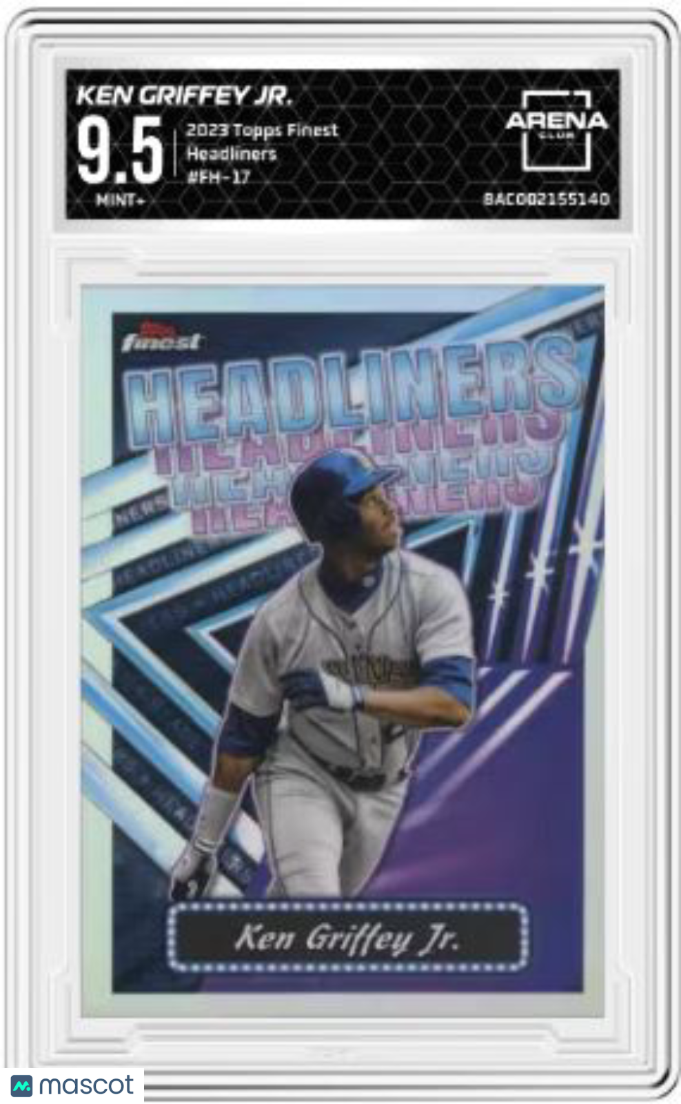 2023 Topps Finest Ken Griffey Jr #FH-17 Headliners Baseball Arena Club 9.5