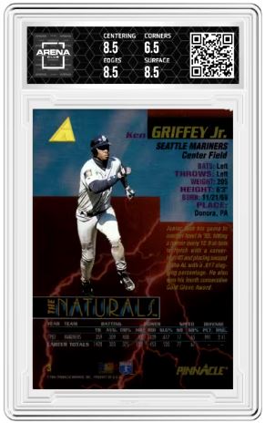1994 Pennacle Ken Griffey Jr #3 The Naturals Baseball Arena Club 7