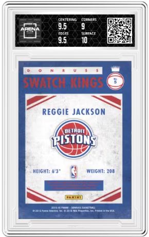2015-16 Panini Donruss Reggie Jackson #5 Swatch Kings 058/149 
 Arena Club 9.5