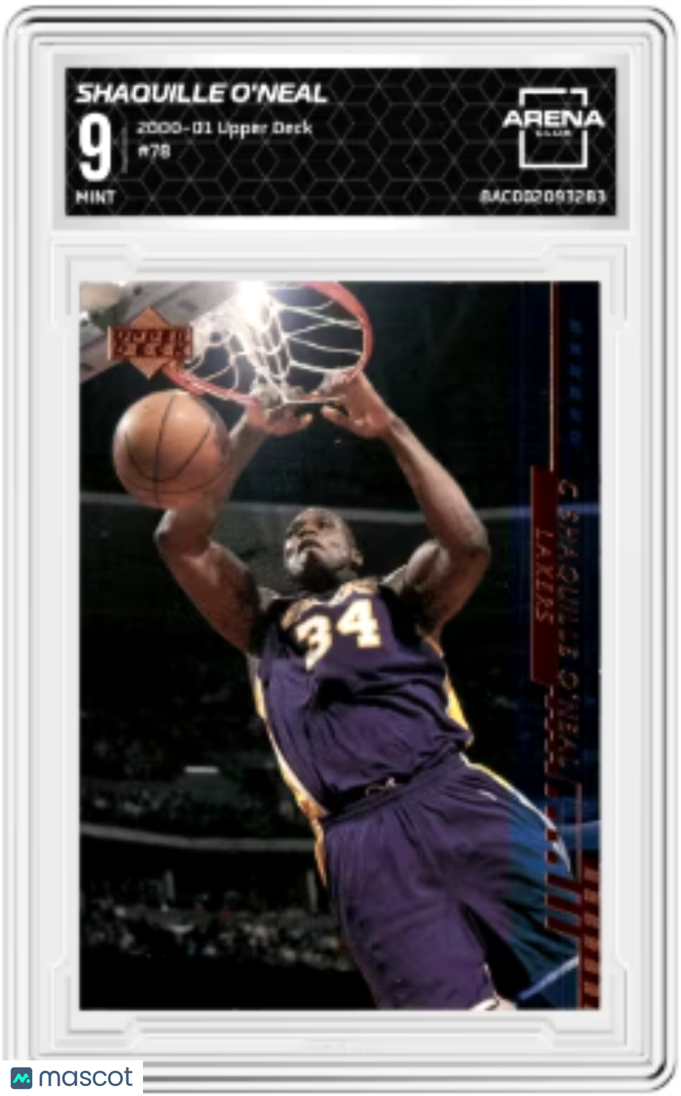 2000-01 Upper Deck Shaquille O'Neal #78 Basketball Arena Club 9