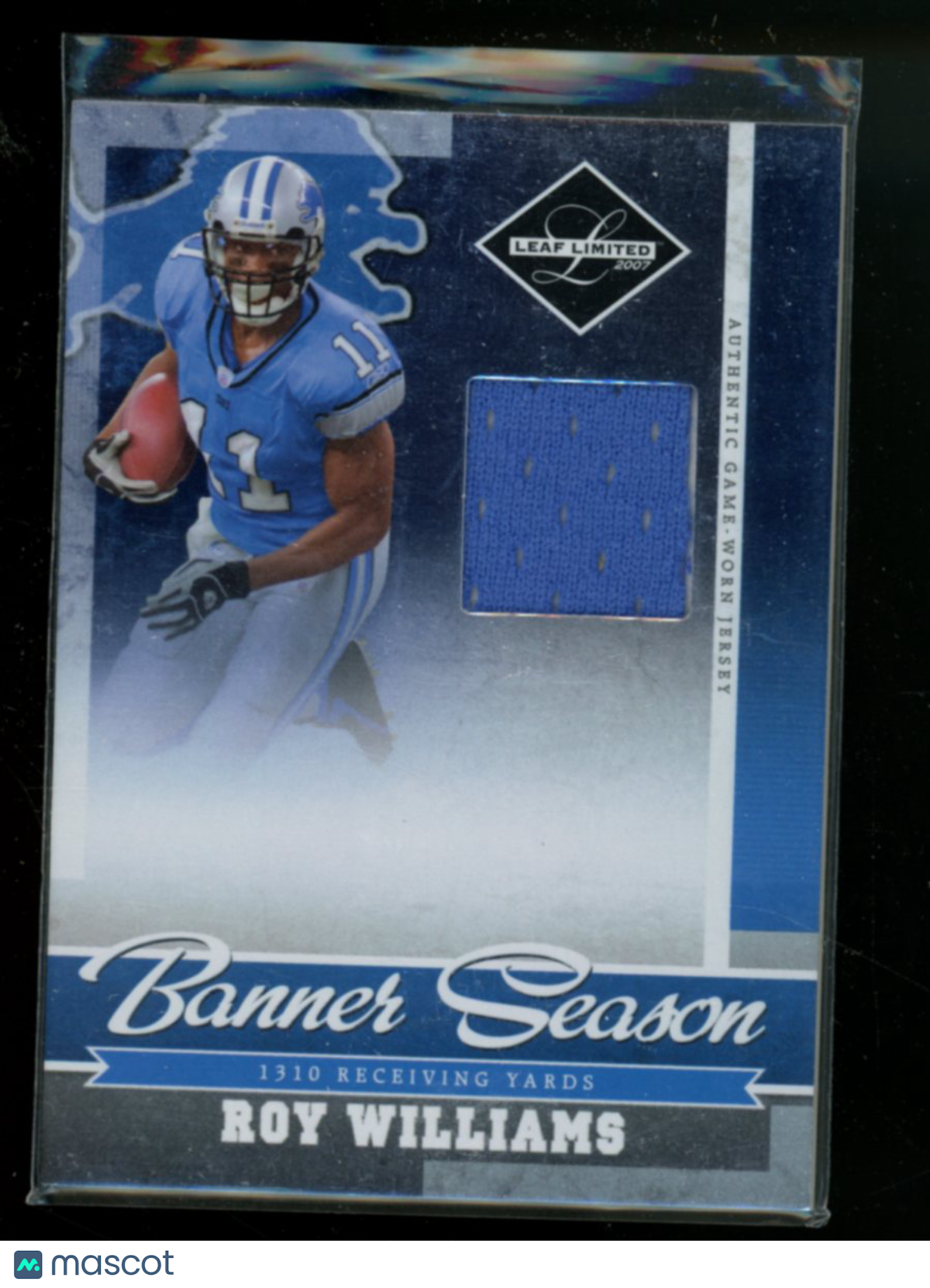 2007 Leaf Limited Banner Season Roy Williams #BS-17 Game-Worn Jersey 002/100
