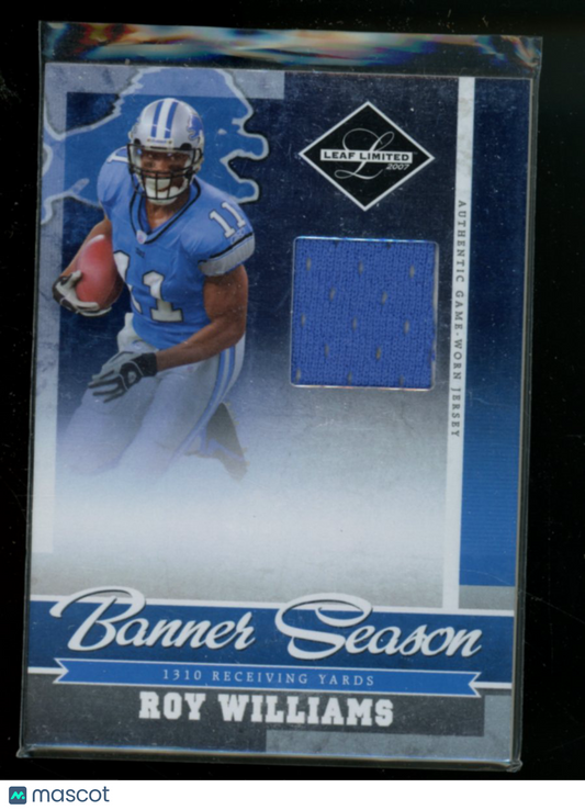 2007 Leaf Limited Banner Season Roy Williams #BS-17 Game-Worn Jersey 002/100