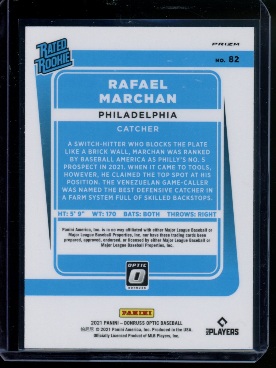 2021 Panini Donruss Optic Rafael Marchan #82 Baseball