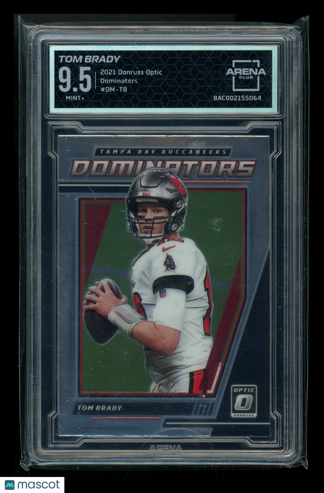 2021 Panini Donruss Optic Dominators Tom Brady #DM-TB Football Arena Club 9.5