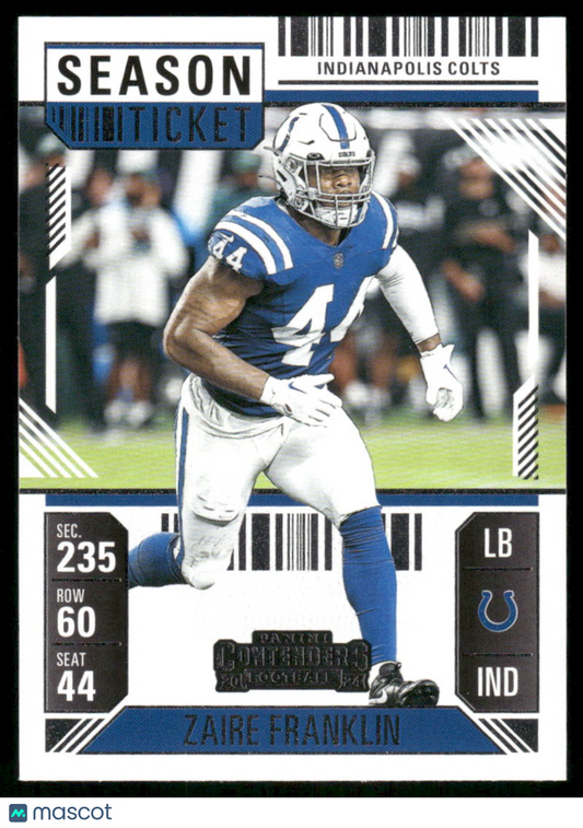 2025 Panini Contenders Zaire Franklin #44 Football