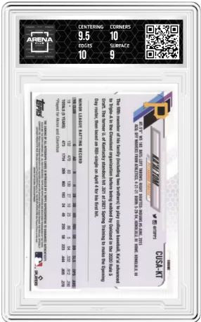 2021 Topps Chrome Update Ka'ai Tom #CUSA-KT Auto Baseball Arena Club 9.5