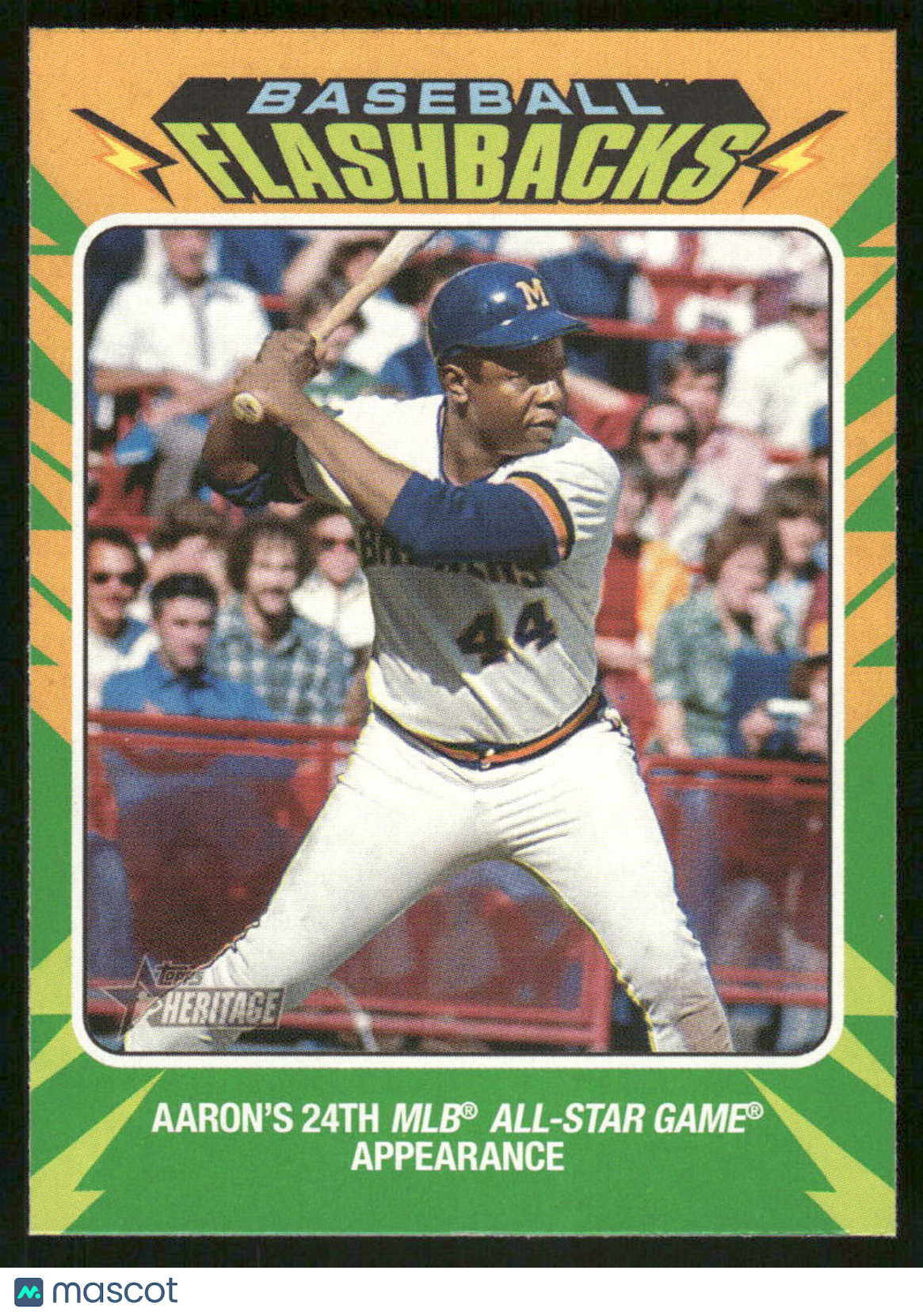 2024 Topps Heritage Baseball Flashbacks Hank Aaron #BF-6 Baseball