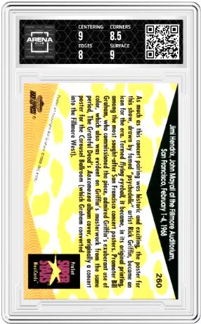1991 ProSet SuperStars Hendrix #260 Arena Club 8.5
