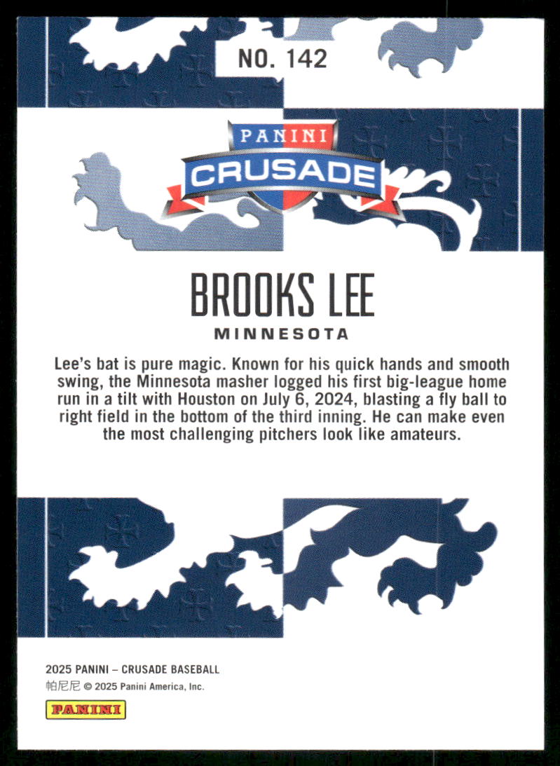 2025 Panini Crusade Brooks Lee #142 Gold Baseball