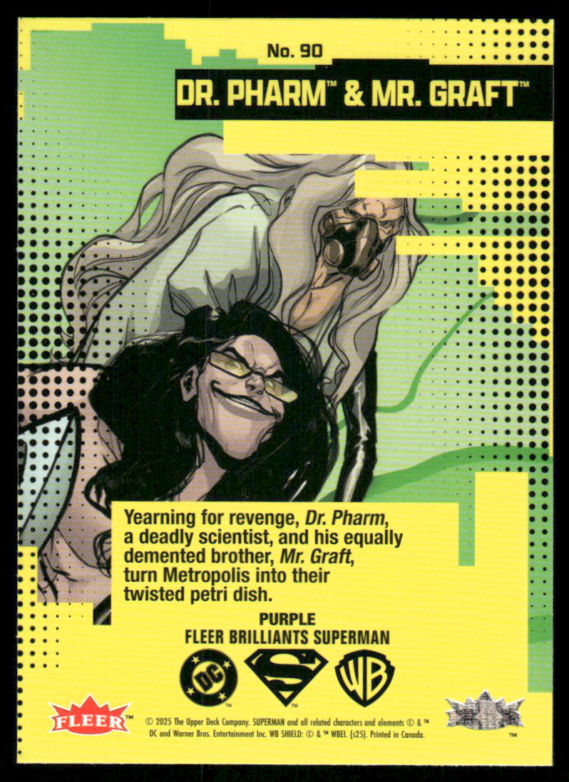 2025 Fleer Brilliants Superman Mr. Graft Dr. Pharm Purple #90