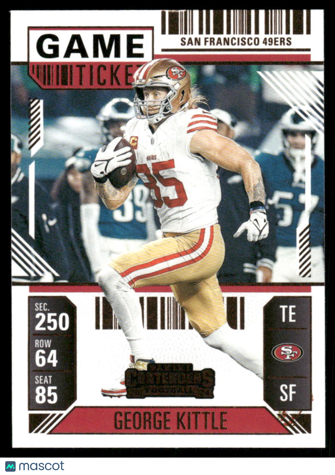 2025 Panini Contenders Football George Kittle #85 Red Football