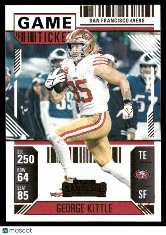 2025 Panini Contenders Football George Kittle #85 Red Football