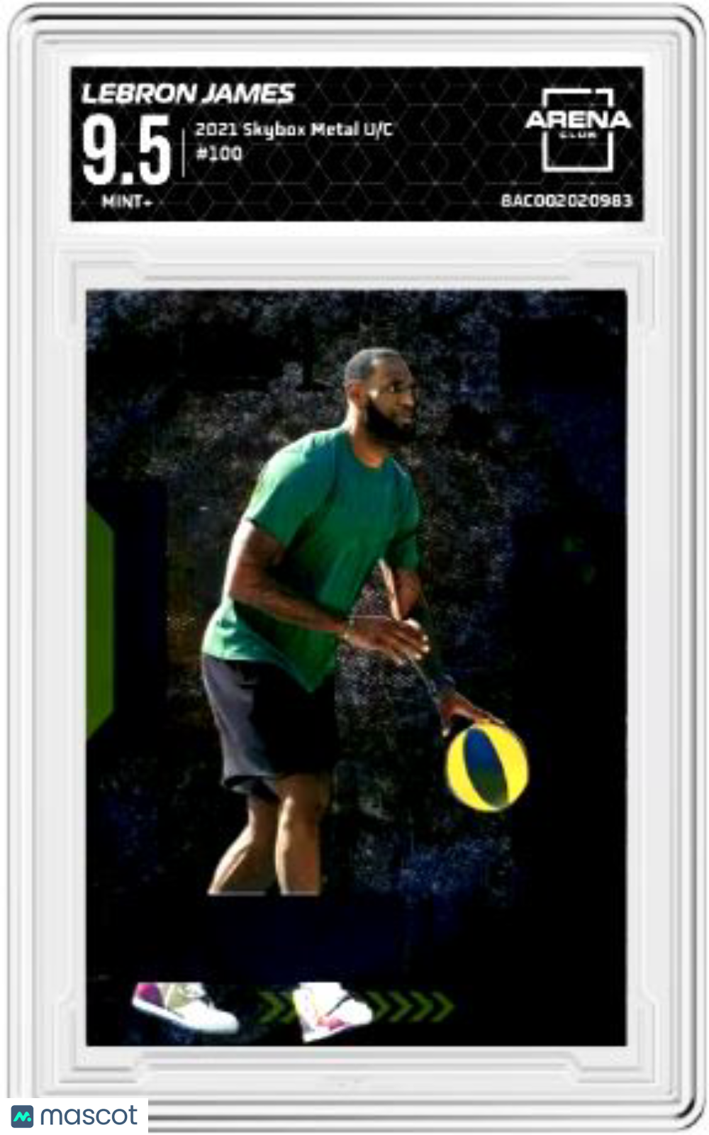 2021 Skybox Metal Universe Champions LeBron James #100 Basketball Arena Club 9.5