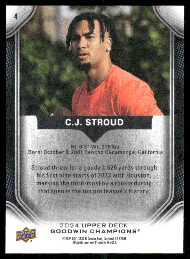2024 Upper Deck Goodwin Champions C.J. Stroud #4 Football