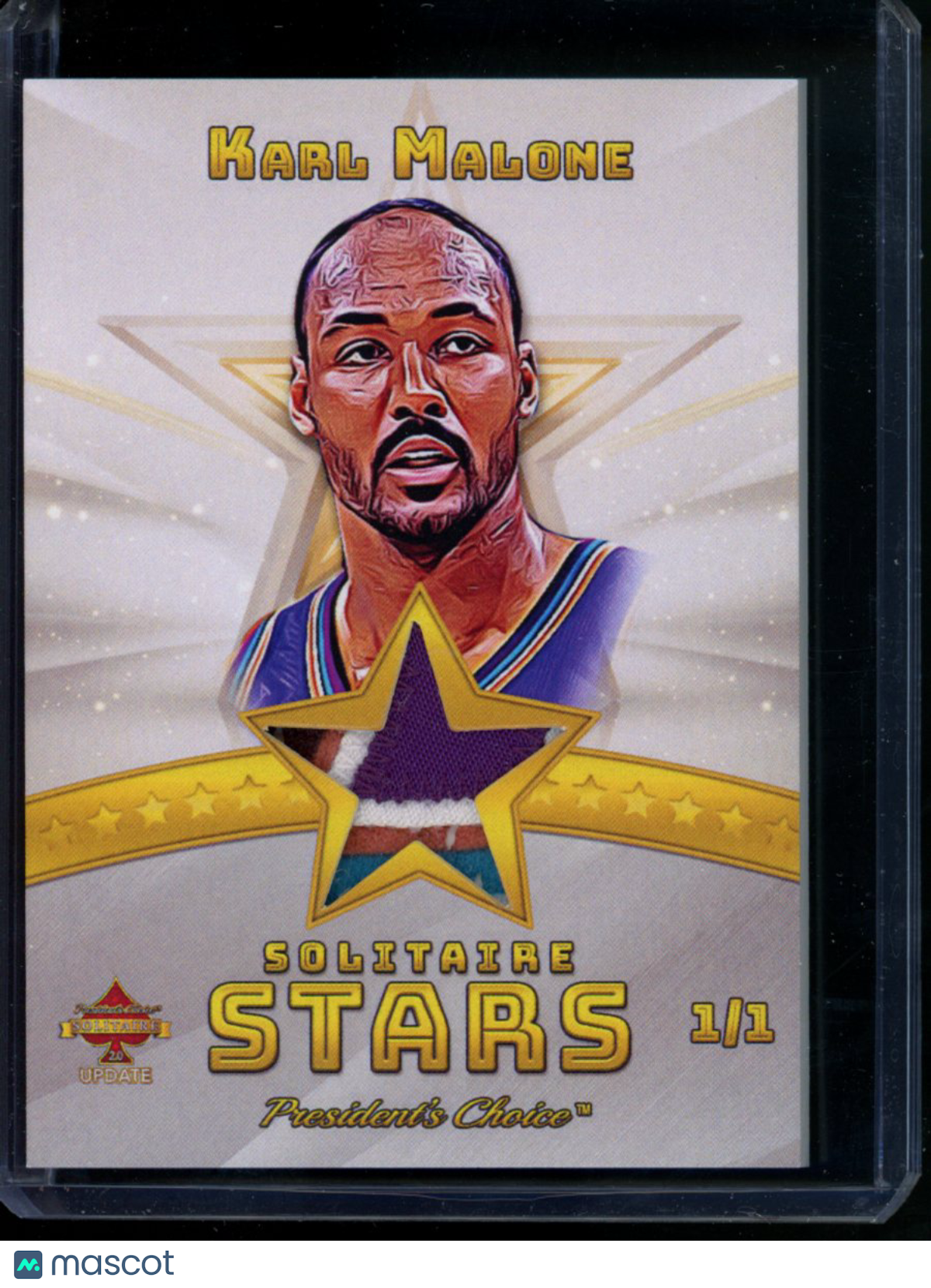 2023 President's Choice Solitaire Karl Malone Solitaire Stars 1/1 Basketball