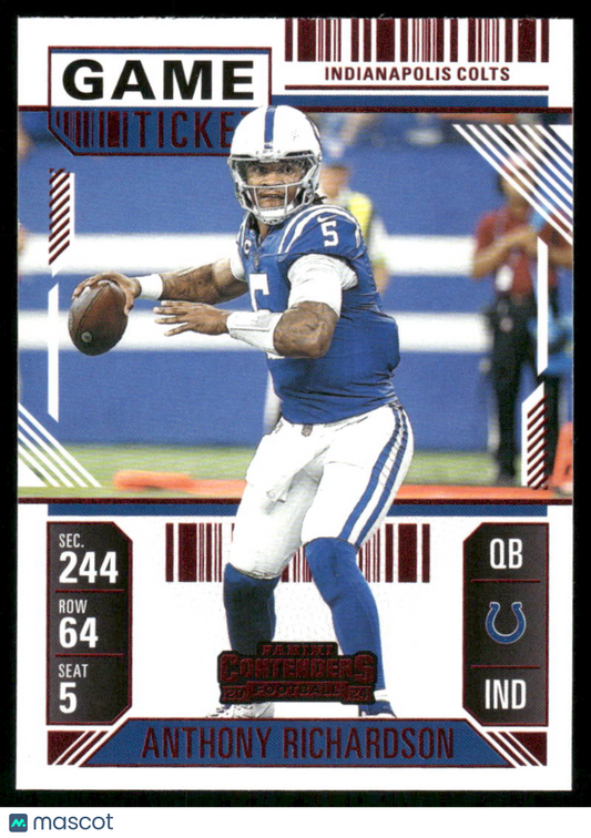 2025 Panini Contenders Football Anthony Richardson #42 Football