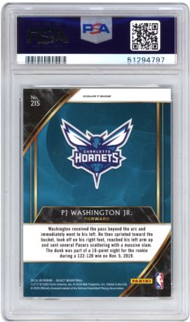 2019 Panini Select PJ Washington JR. #215 Basketball PSA 9