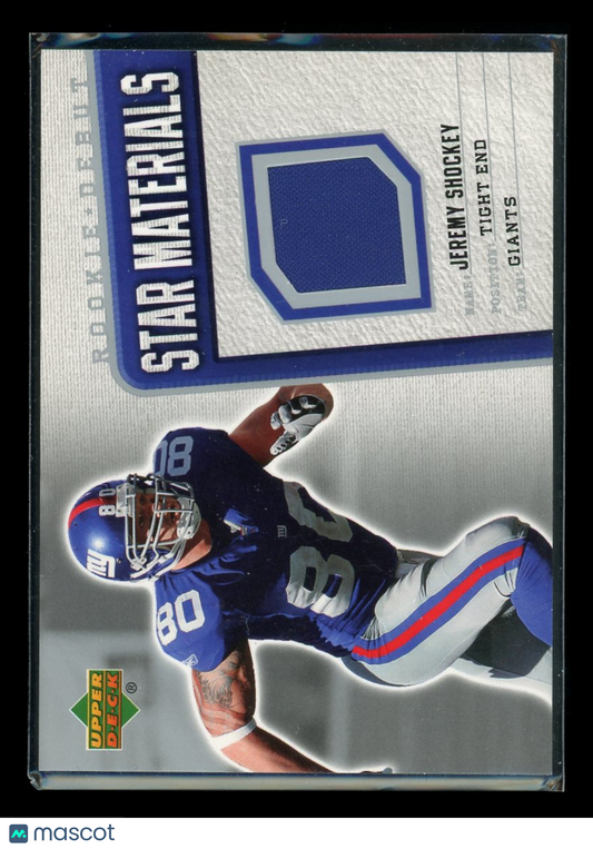 2006 Upper Deck Star Materials Rookie Debut Jeremy Shockey #SM-JSH Game Used