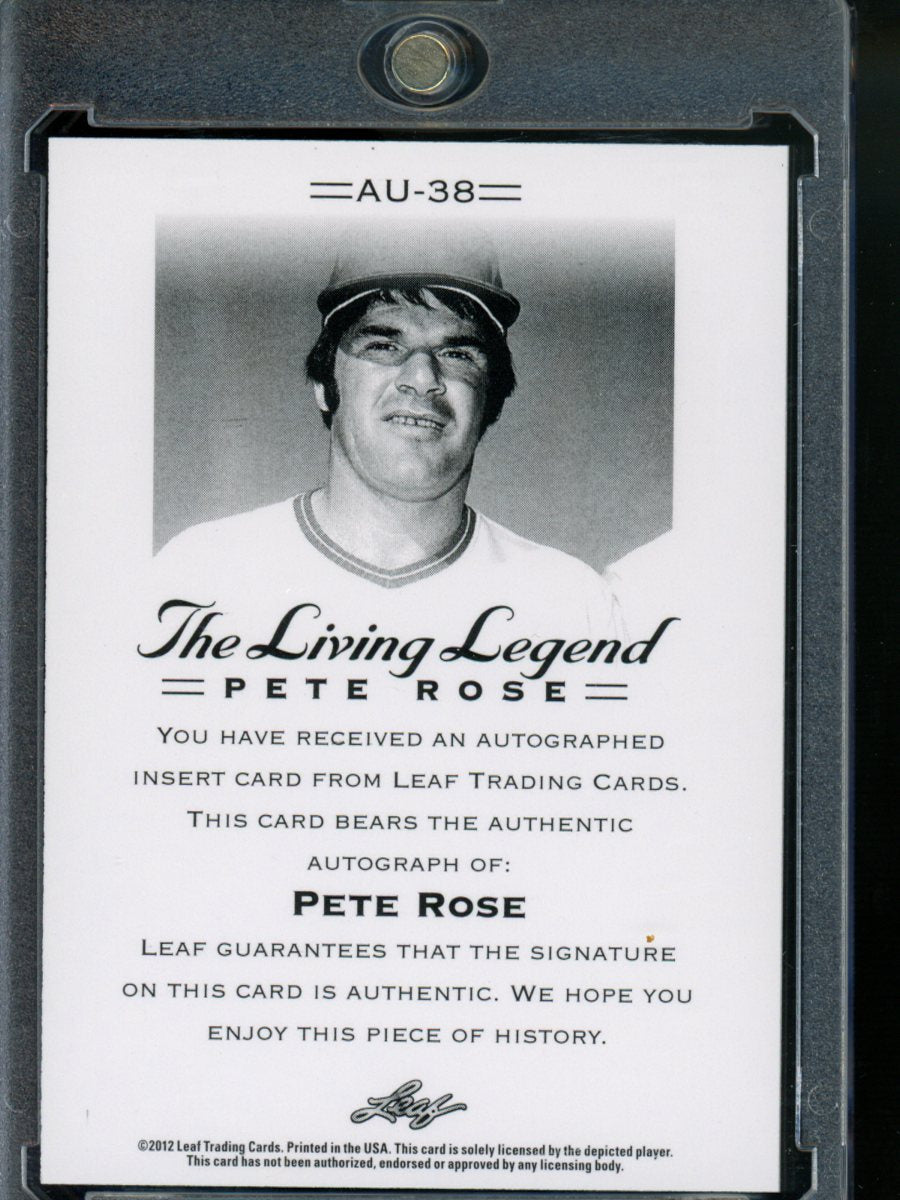 2012 Leaf Pete Rose The Living Legend Pete Rose #AU-38 Autographs Baseball