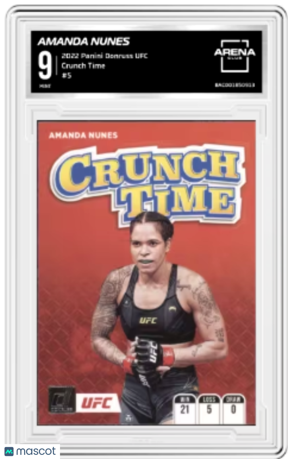 2022 Panini Donruss UFC Amanda Nunes #5 Crunch Time Mixed Martial Arts AC 9