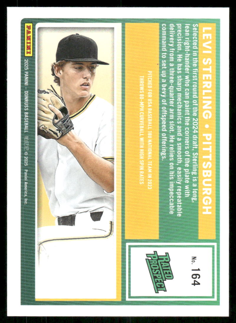 2025 Donruss Levi Sterling #164 Rated Prospect Baseball
