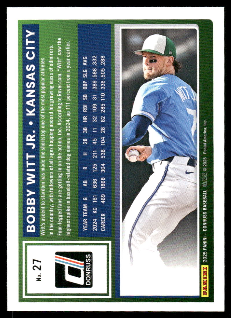 2025 Donruss Bobby Witt Jr. #27 Baseball