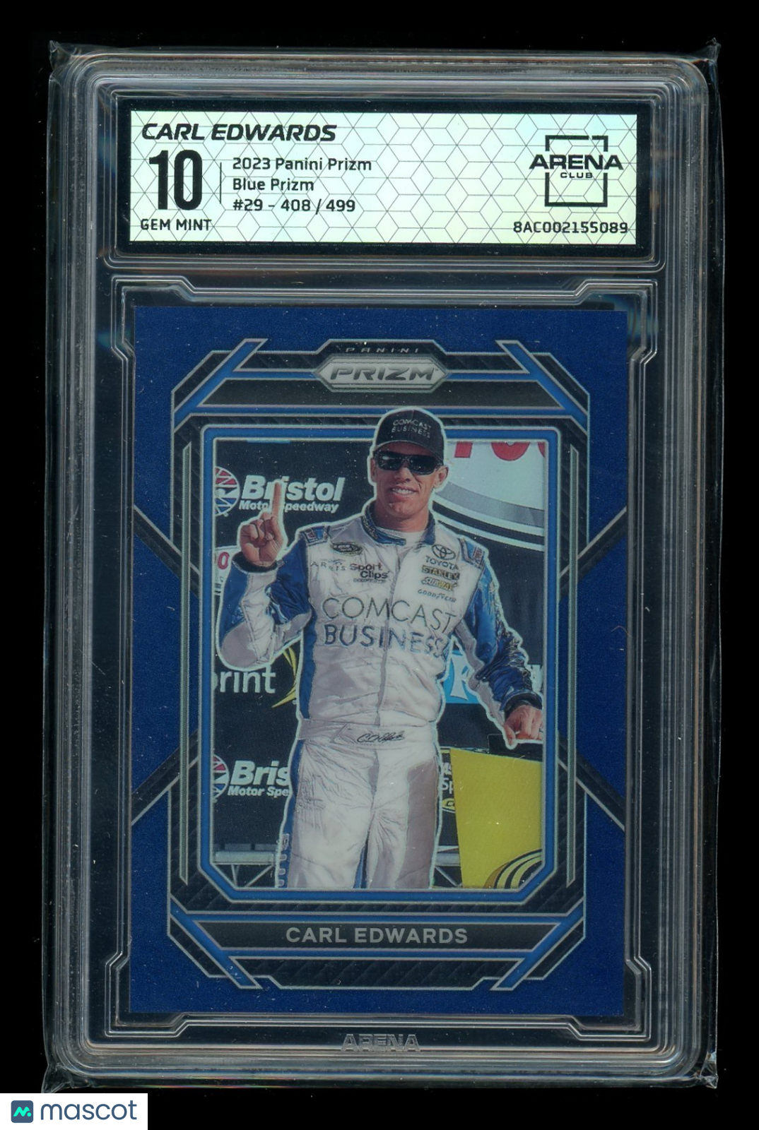 2023 Panini Prizm Blue Prizm Carl Edwards #29 408/499 Racing Arena Club 10
