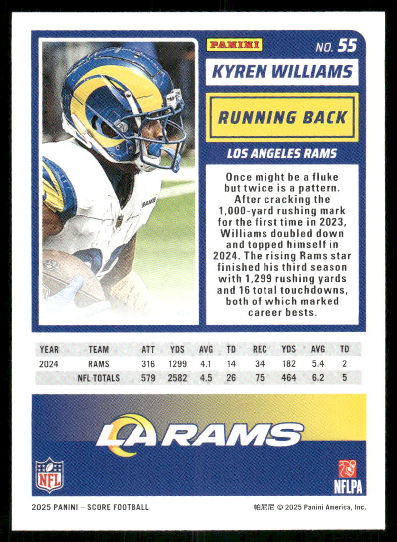 2025 Score A Treat Kyren Williams #55 Football