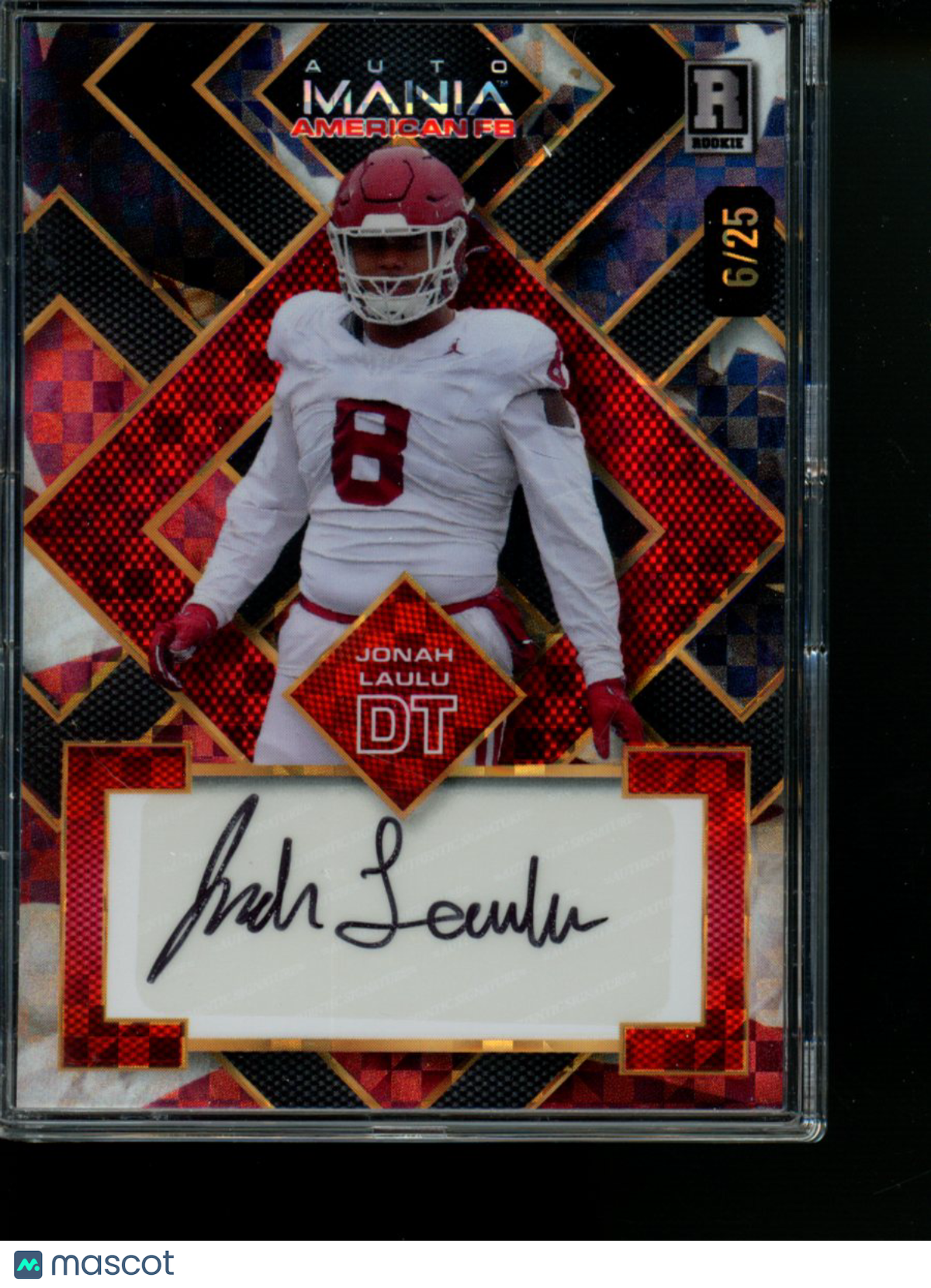 2024 Wild Card AutoMania Jonah Laulu #AMASQ-JL 6/25 Football