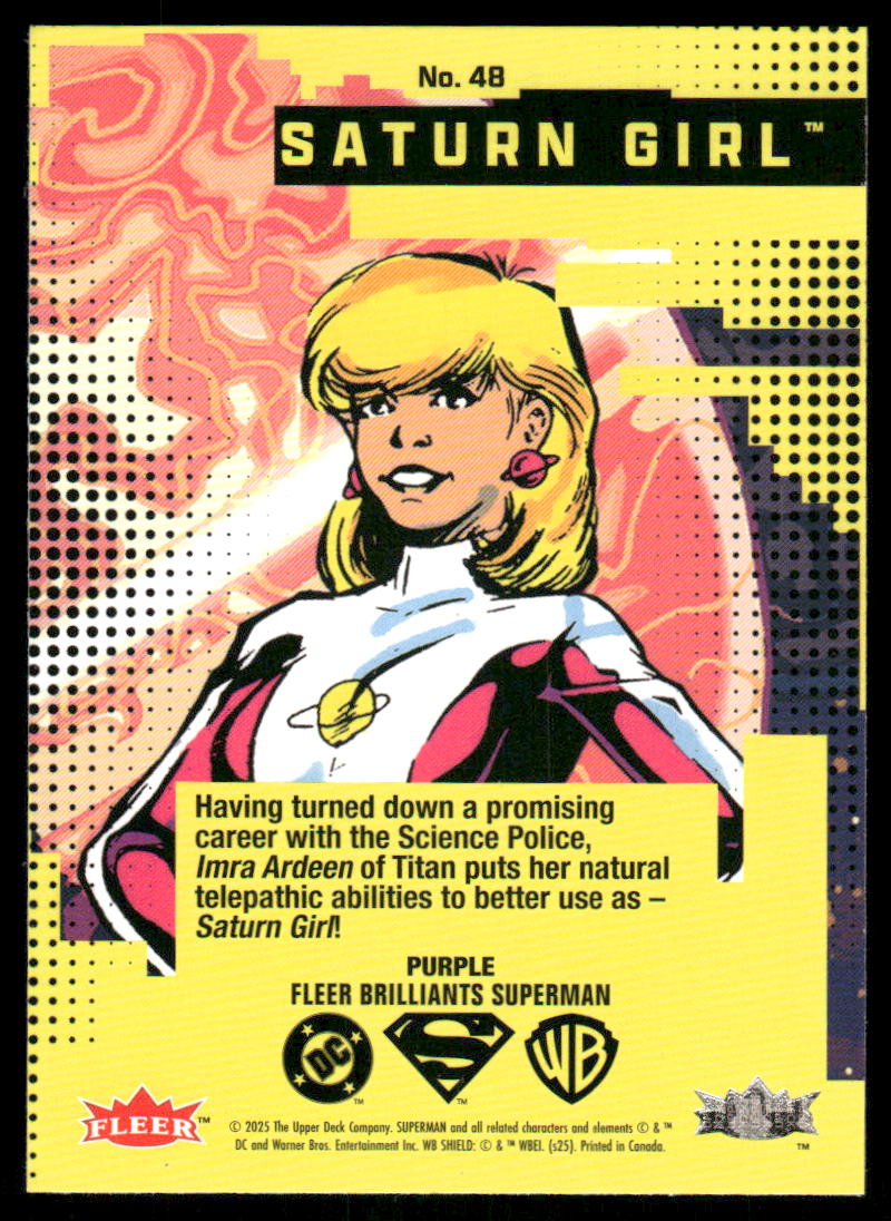 2025 Fleer Brilliants Superman Saturn Girl Purple #48