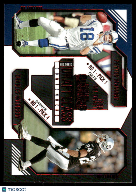 2025 Panini Contenders Historic Draft Class Peyton Manning Woodson #17 Red