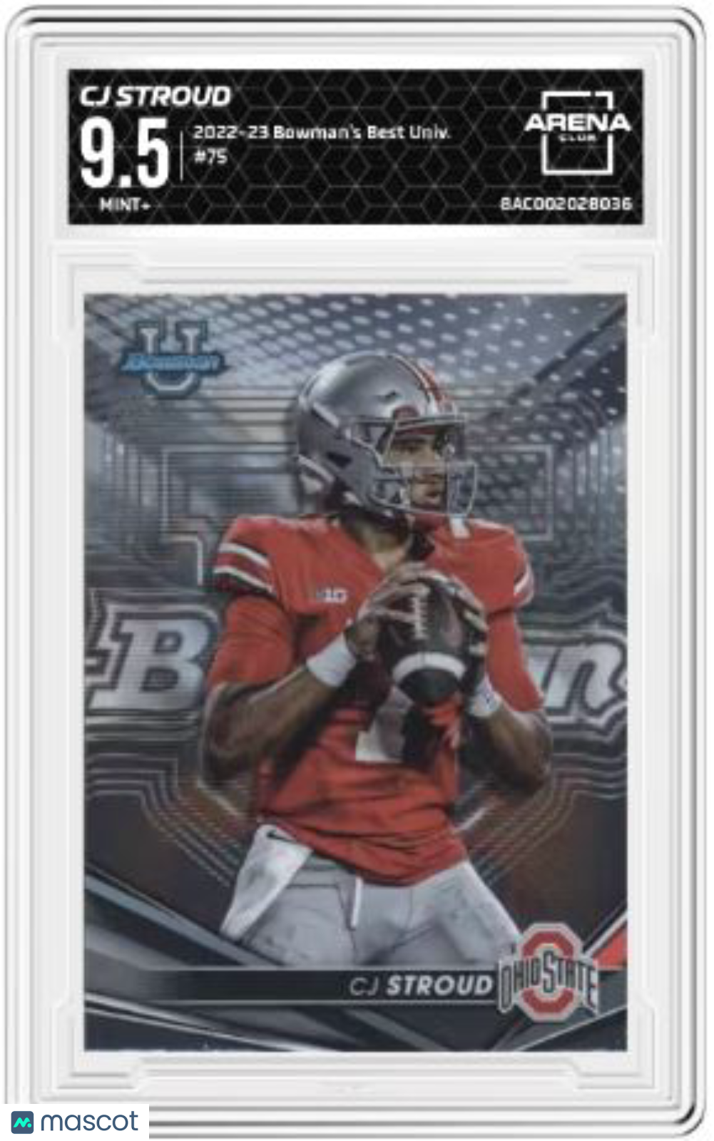 2022-23 Bowman's Best University CJ Stroud #75 Football AC 9.5