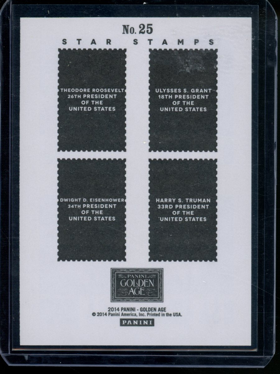 2014 Panini Golden Age Star Stamps #25 Truman/Grant/Roosevelt