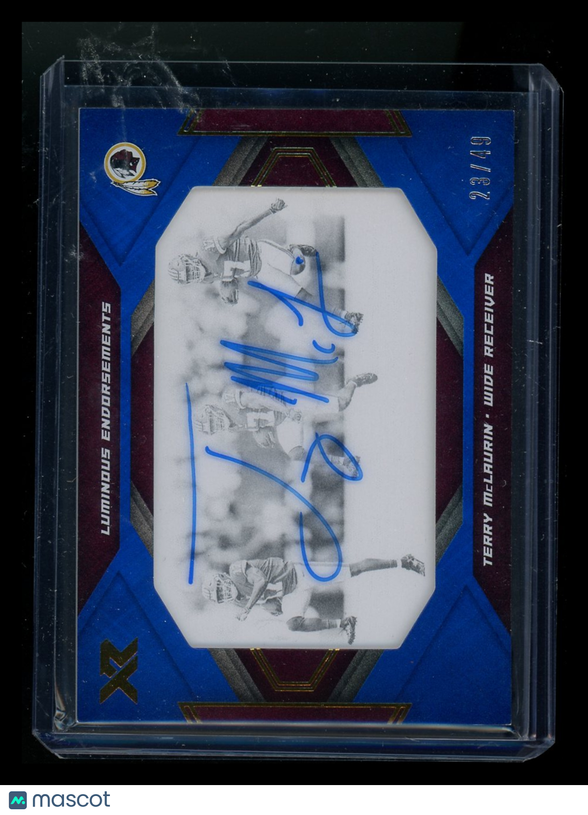 2019 Panini XR Luminous Endorsements Terry McLaurin #LE-TM Autograph 23/49