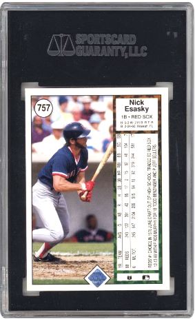 1989 Upper Deck Nick Esasky #757 Baseball SGC 8