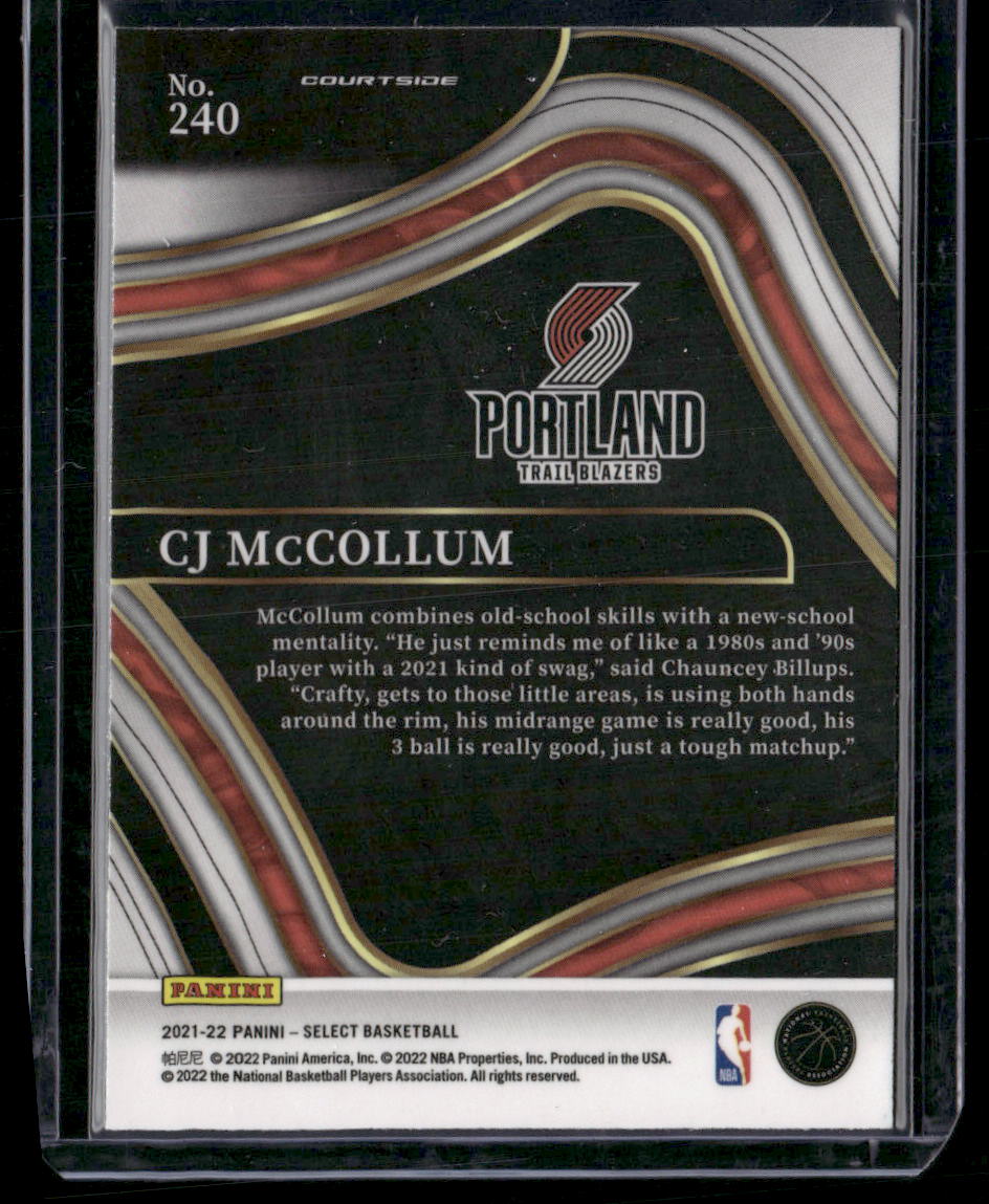 2021-22 Panini Select CJ McCollum #240 Blue Basketball