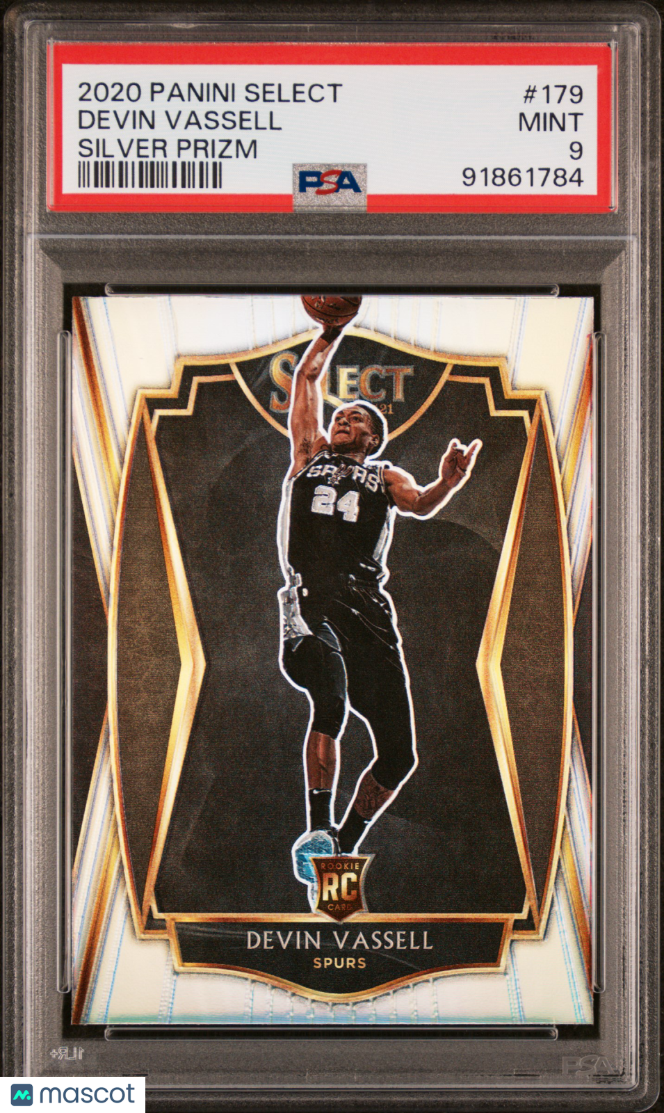 2020 Panini Select Devin Vassell #179 Silver Prizm Basketball PSA 9