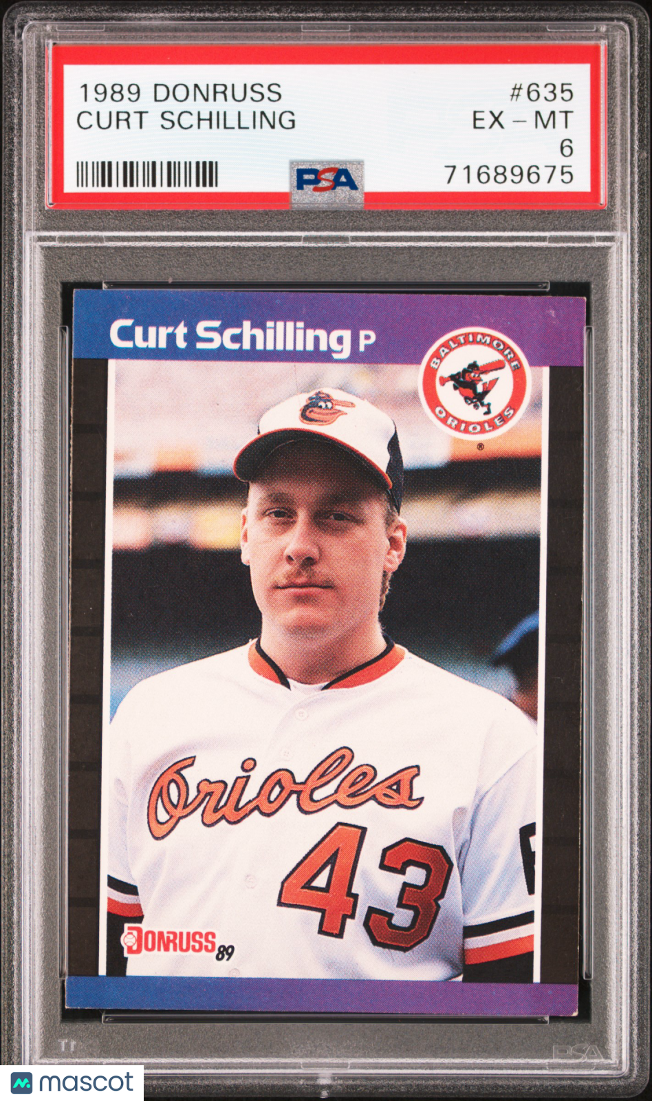 1989 Donruss Curt Schilling #635 Baseball PSA 6