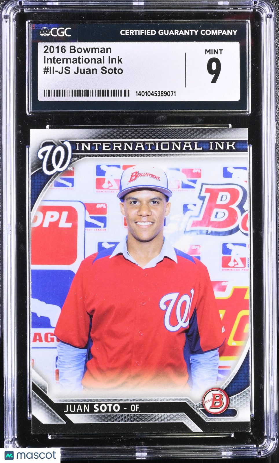 2016 Bowman Juan Soto #II-JS International Ink Baseball CGC 9