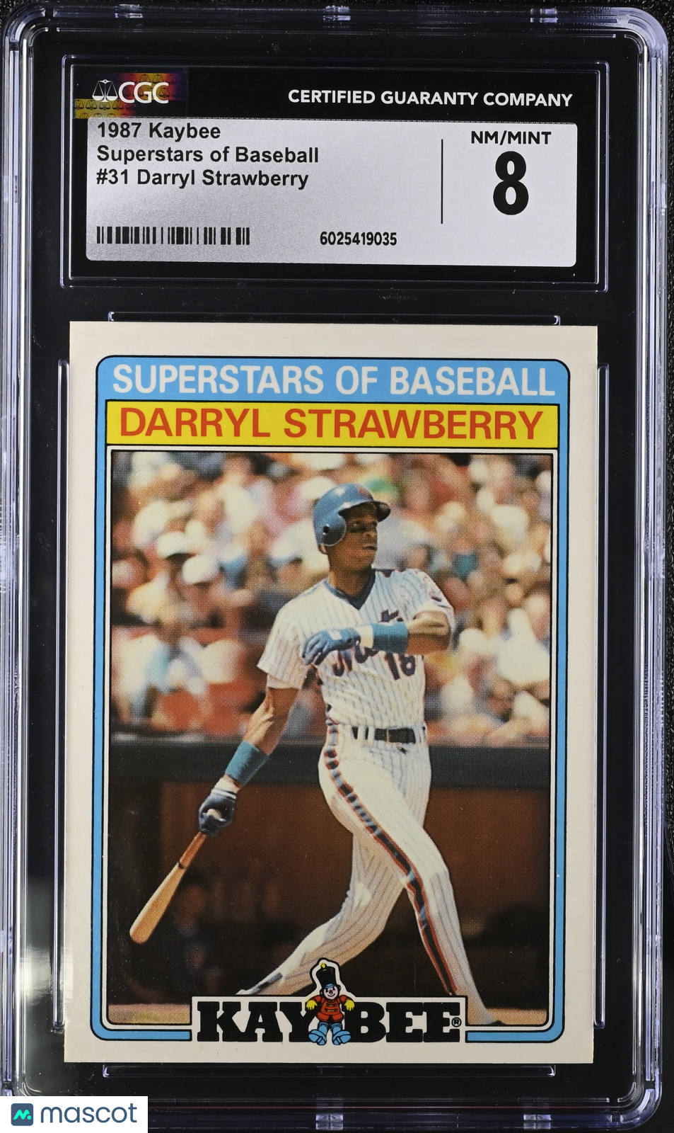 1987 Kaybee Darryl Strawberry #31 Superstars of Baseball Baseball CGC 8