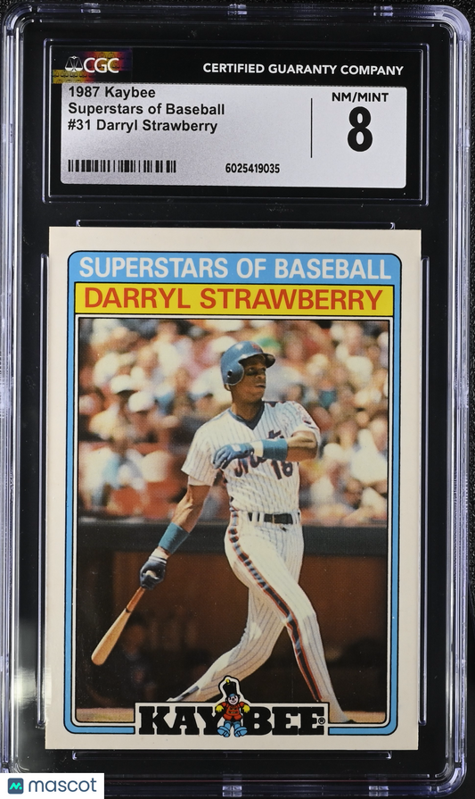 1987 Kaybee Darryl Strawberry #31 Superstars of Baseball Baseball CGC 8