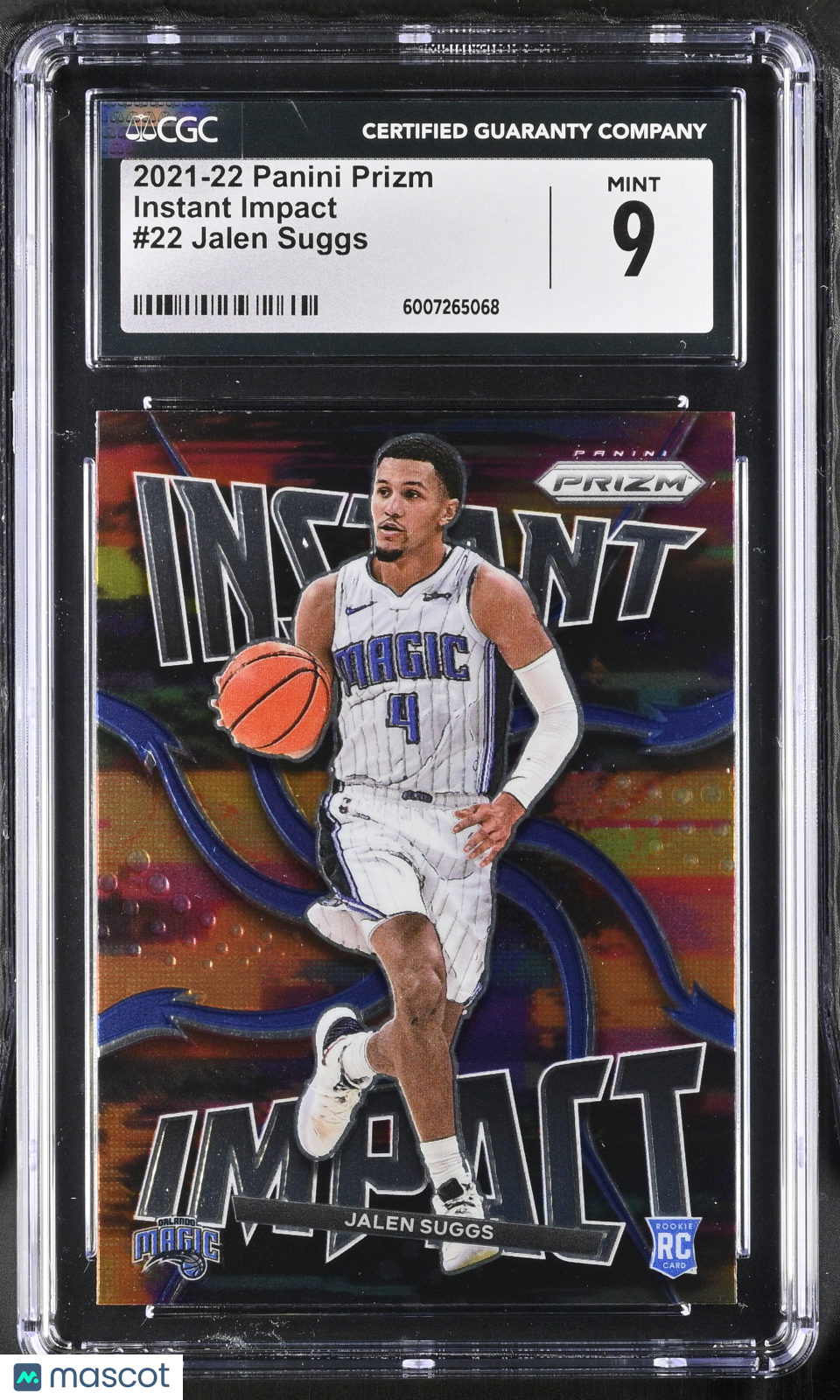 2021-22 Panini Prizm Jalen Suggs #22 Instant Impact RC Basketball CGC 9