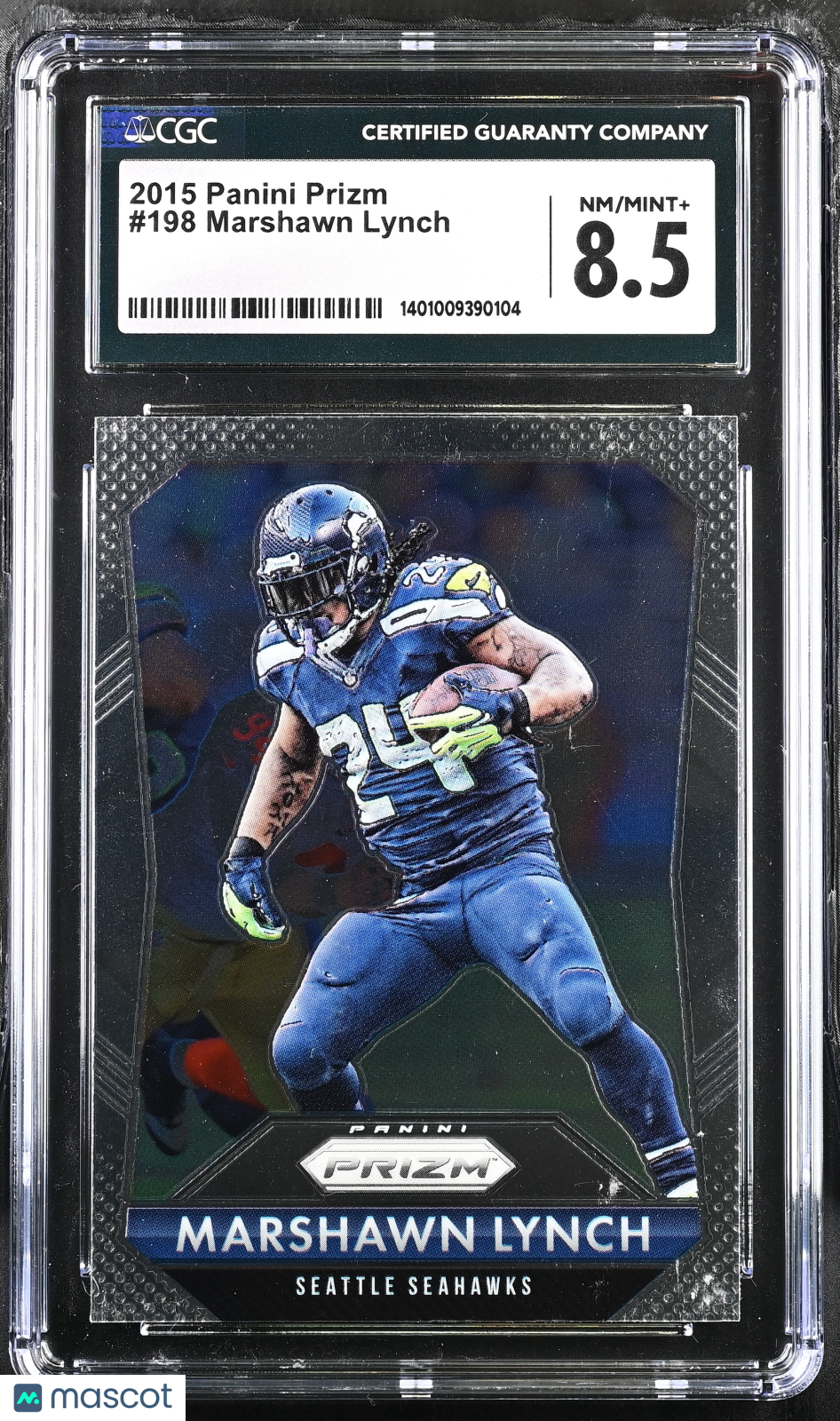 2015 Prizm Marshawn Lynch #198 Football CGC 8.5